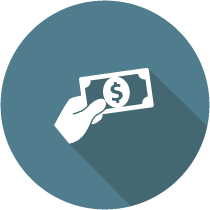 hand with money icon